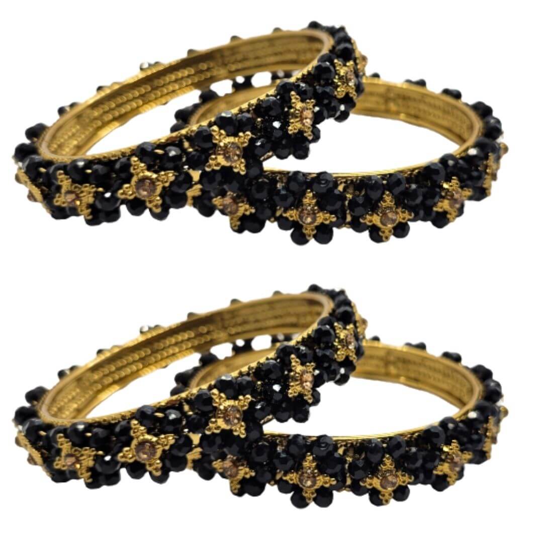 Traditional Wear Flower Design Kada Set (Pack of 2)