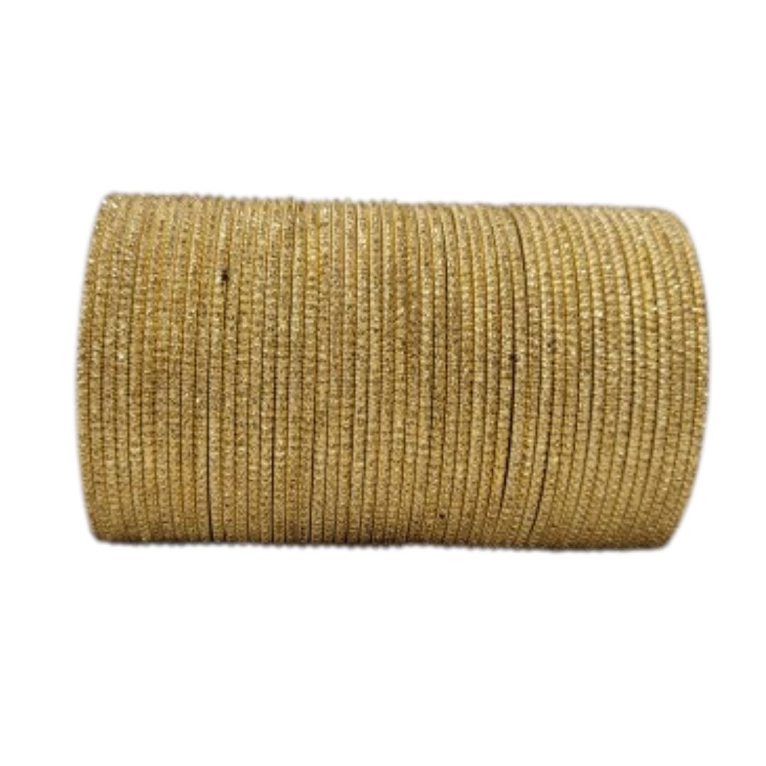 Golden Glitter Part Wear Bangles Set for women
