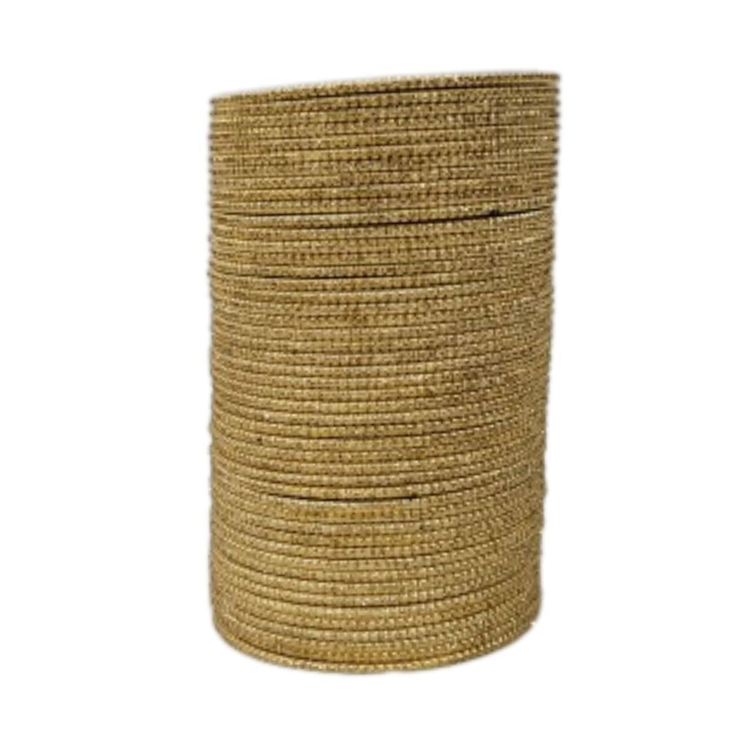 Golden Glitter Part Wear Bangles Set for women