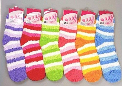 Check My Kart Women's Colorful Soft and Fuzzy Feather Winter Warm Socks without thumb (Pack of 5)
