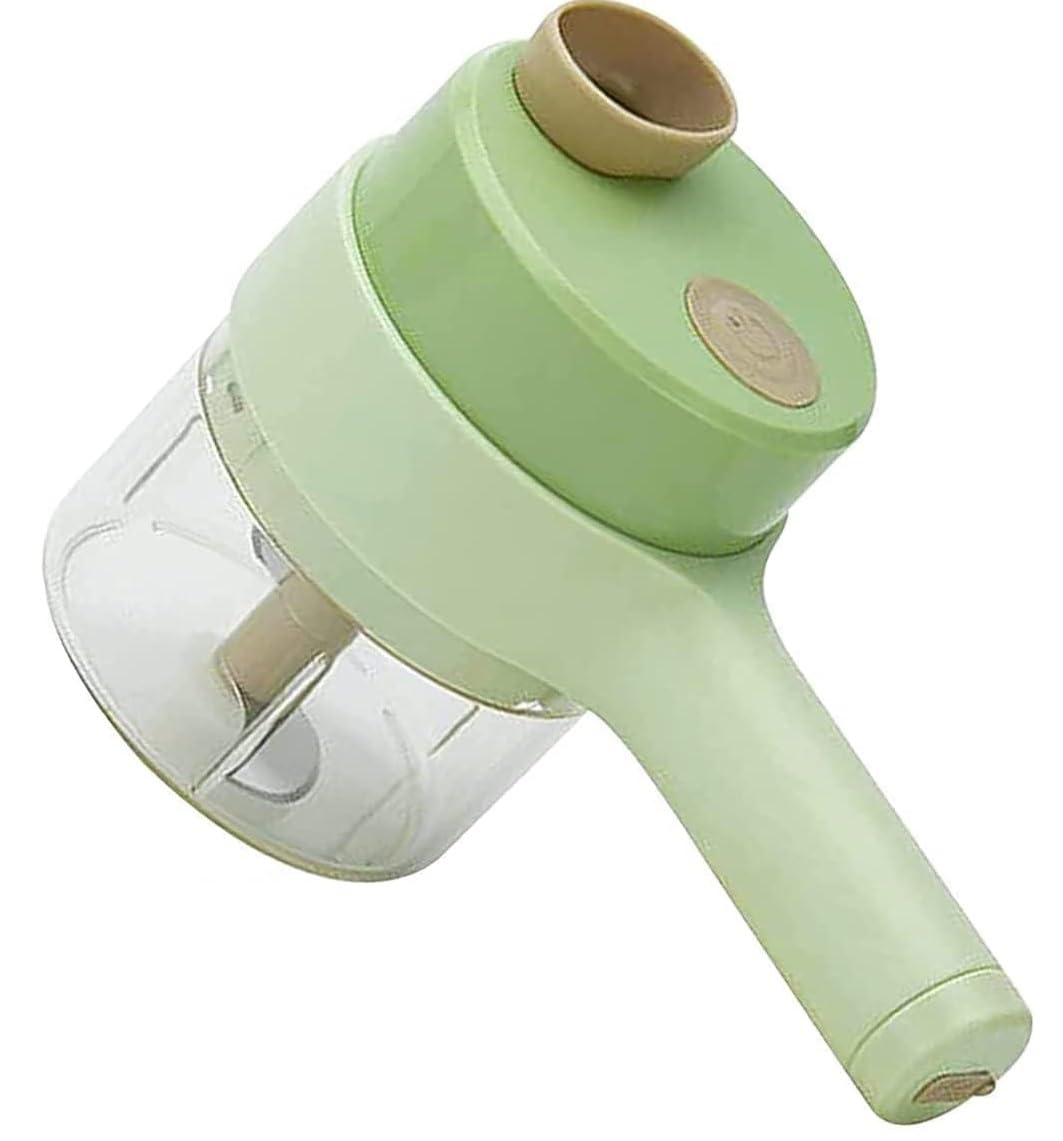 4 in1 Electric Handheld Cooking Vegetable Cutter Set, Electric Food Chopper, Multifunction Vegetable Fruit Slicer, Food Processor Vegetable Chopper for Garlic, Chili, Onion, Ginger