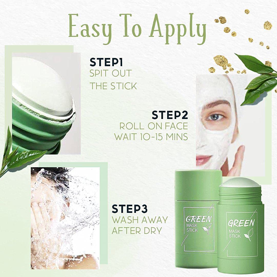 Green Tea Herbal Cleansing Mask Stick for Face