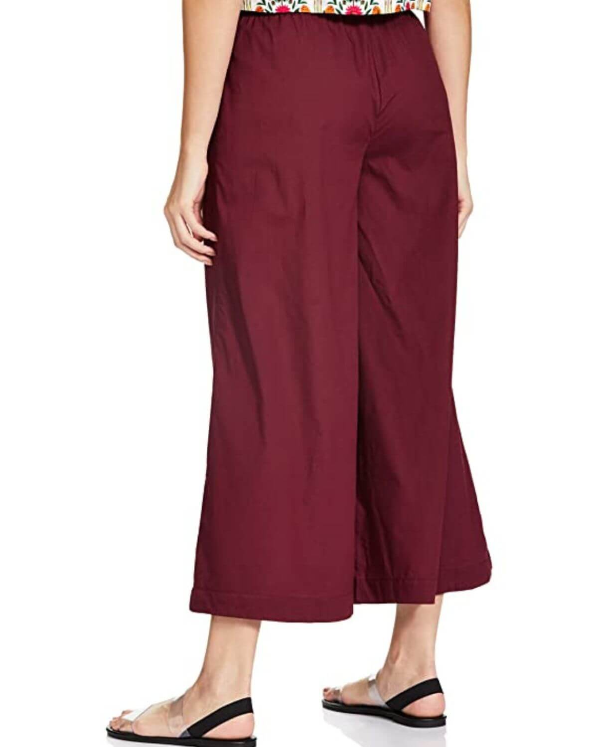 Meroon Rayon Cotton Regular Fit Palazzo Pants for Women