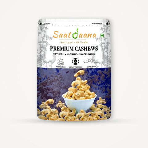 Saatdaana Premium Cashew Nuts W180 pouch front side