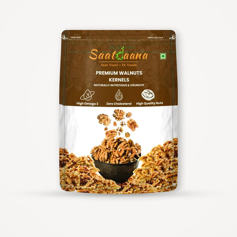 Saatdaana Premium Walnuts pouch front side