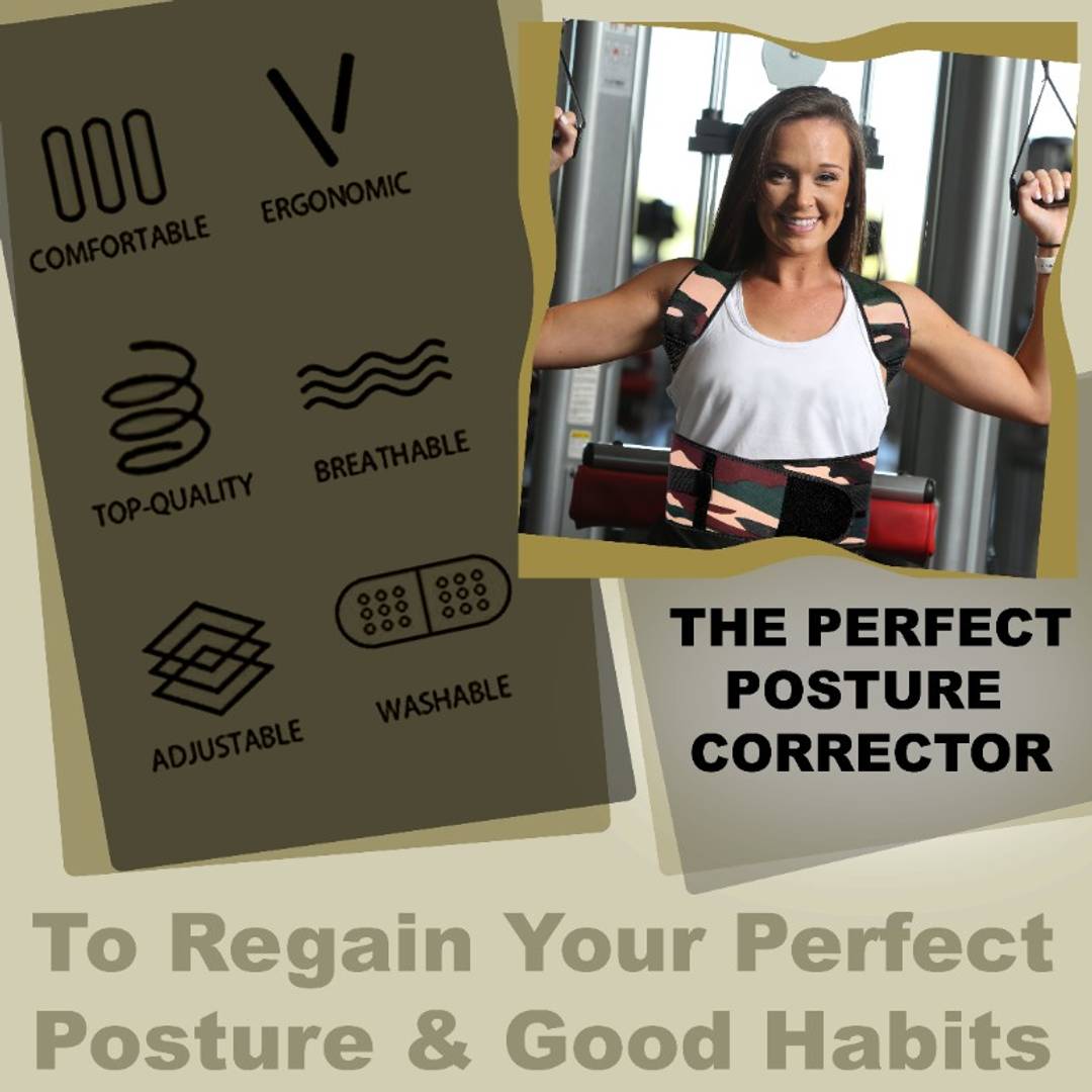 Military Print Posture Correct Belt