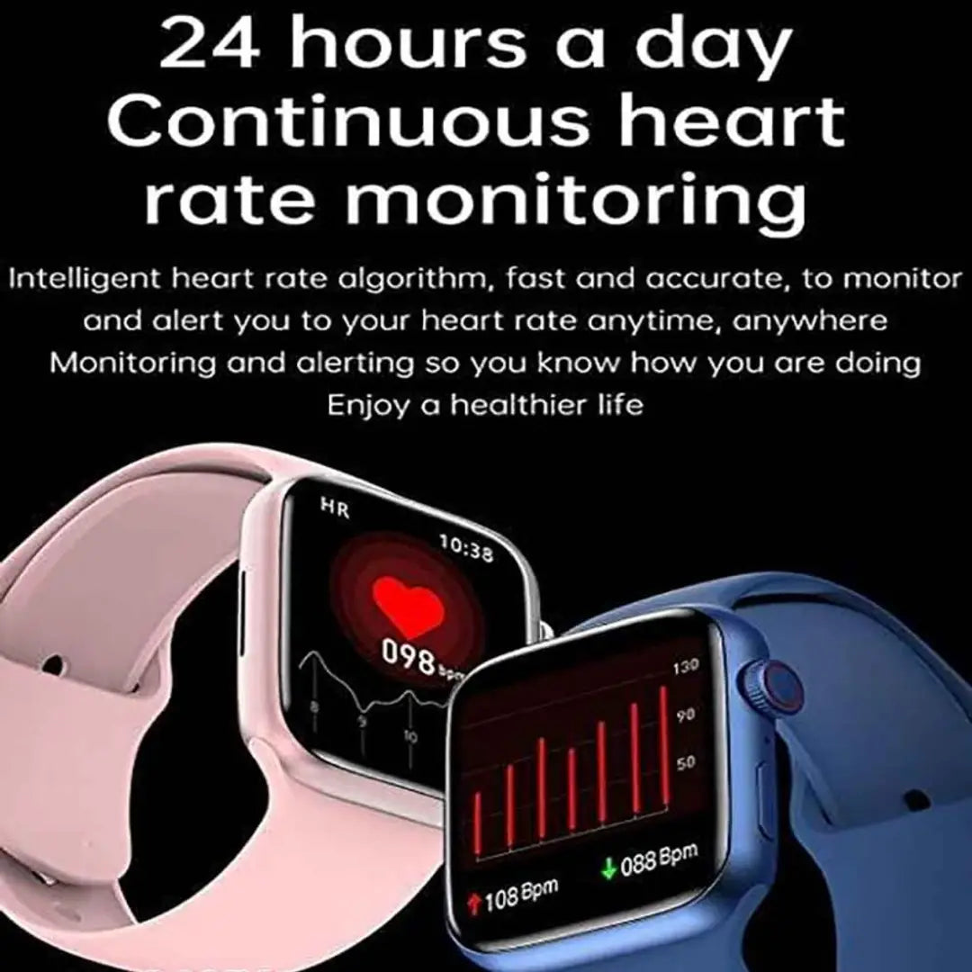 i8 Pro Max Touch Screen Bluetooth Calling Smartwatch with Activity Tracker Compatible with All 3G/4G/5G Android iOS Smartphones - Pink