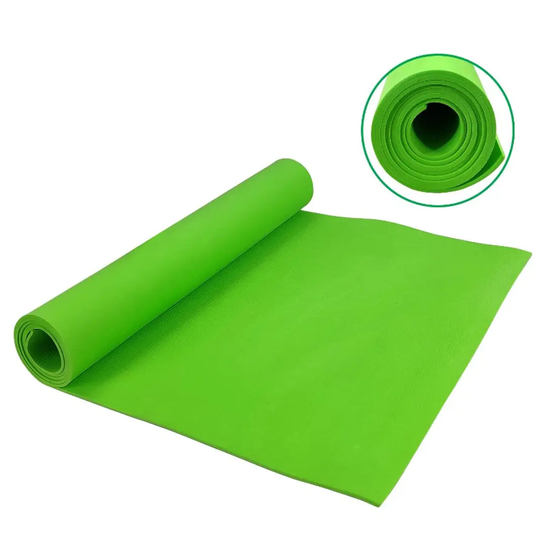 DecorSecrets Anti-Skid Yoga Mat for Men Women, Exercise for Gym/Home Workout Fitness Green 6 mm Yoga Mat (Parrot Green)