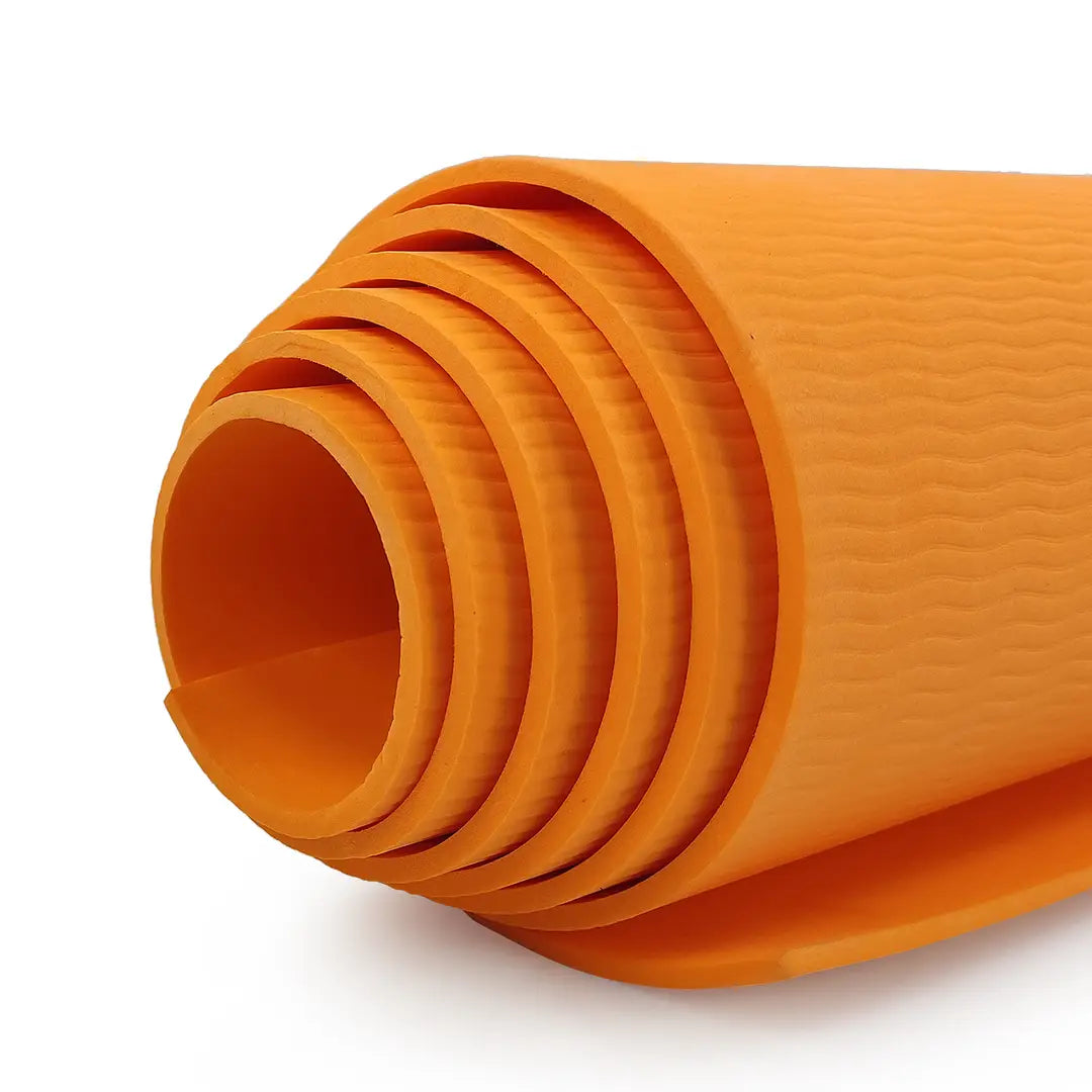 DecorSecrets Anti-Skid Yoga Mat for Men Women, Exercise for Gym/Home Workout Fitness Green 6 mm Yoga Mat (Orange)