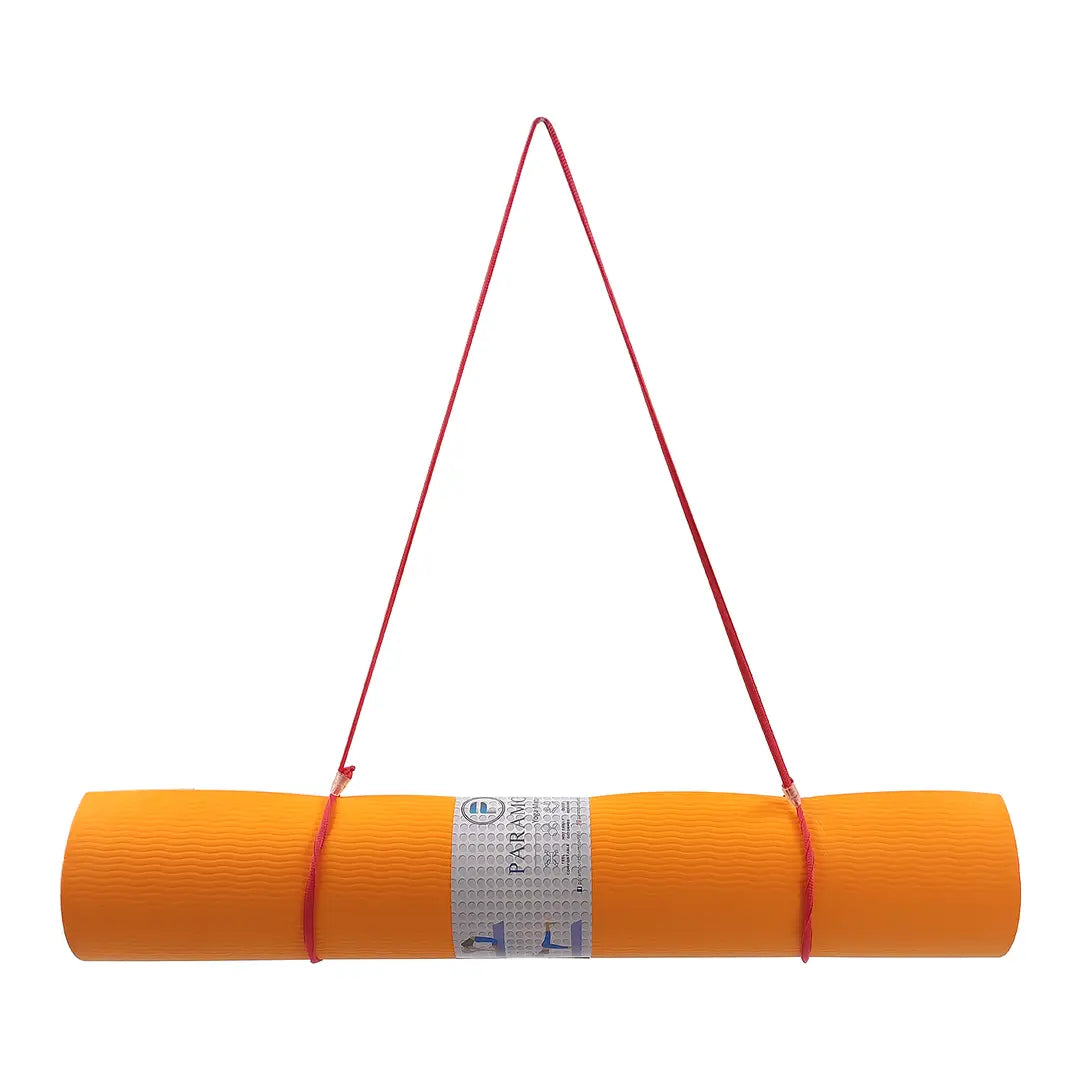 DecorSecrets Anti-Skid Yoga Mat for Men Women, Exercise for Gym/Home Workout Fitness Green 6 mm Yoga Mat (Orange)