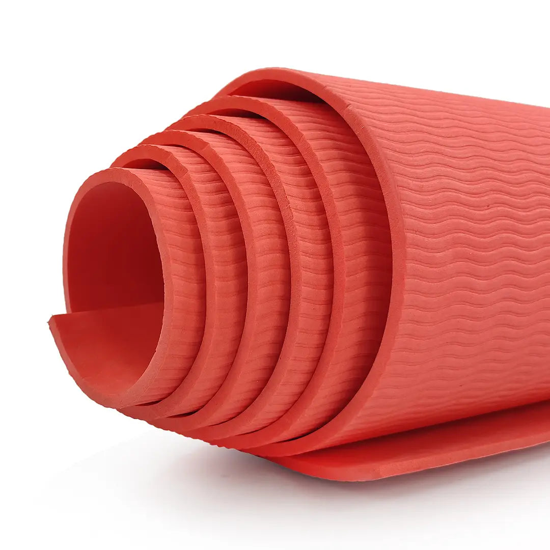 DecorSecrets Anti-Skid Yoga Mat for Men Women, Exercise for Gym/Home Workout Fitness Green 6 mm Yoga Mat (Peach)