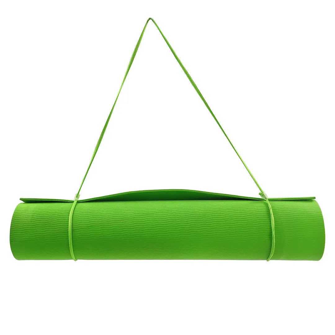 DecorSecrets Anti-Skid Yoga Mat for Men Women, Exercise for Gym/Home Workout Fitness Green 6 mm Yoga Mat (Parrot Green)