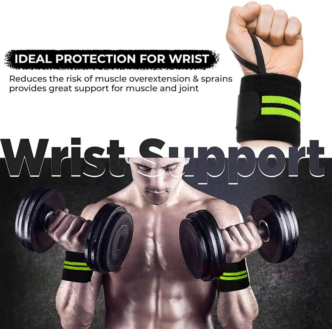 Combo Set of Gym Bag Duffel Bag with Shoulder Strap for Men Women with Blue Wrist Support Band for Daily Exercise