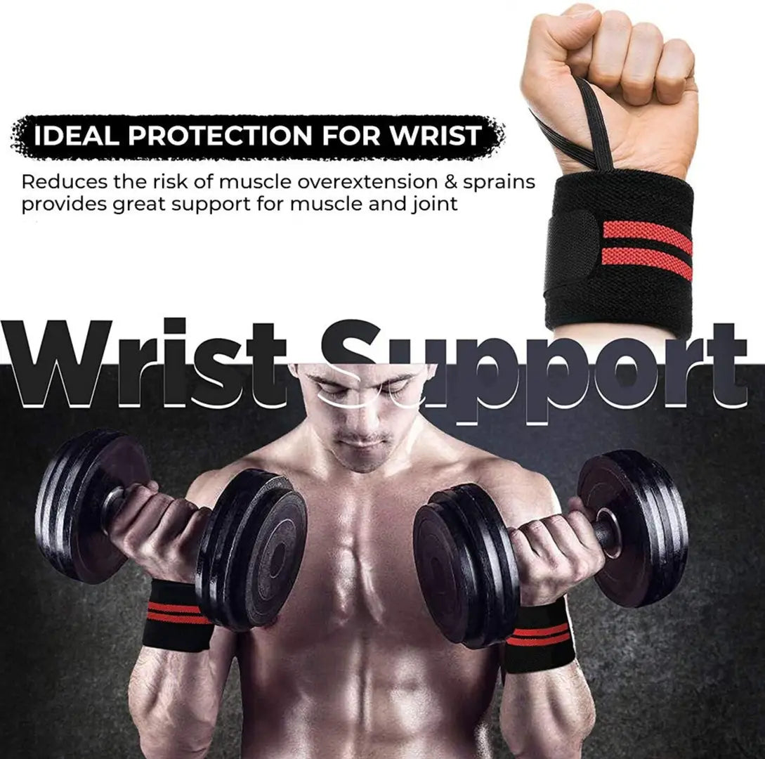 Combo Set of Gym Bag Duffel Bag with Shoulder Strap for Men Women with Blue Wrist Support Band for Daily Exercise
