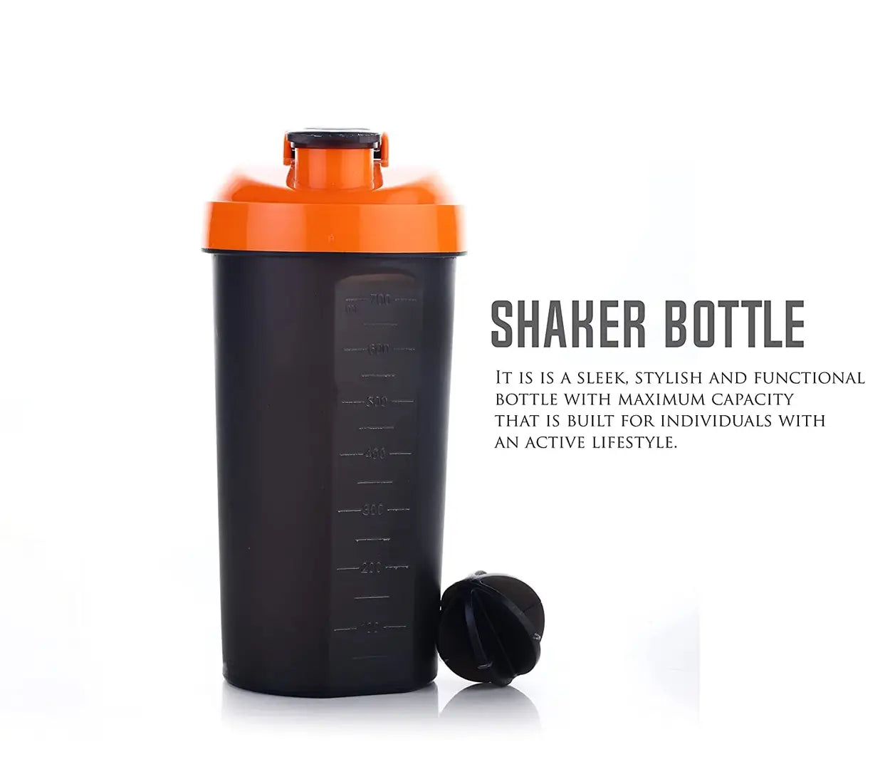 Praha Gym Sipper Protein Shaker Blender Bottle Water Bottle Protein Shaker Bottle With Mixer Ball for Unisex (1)