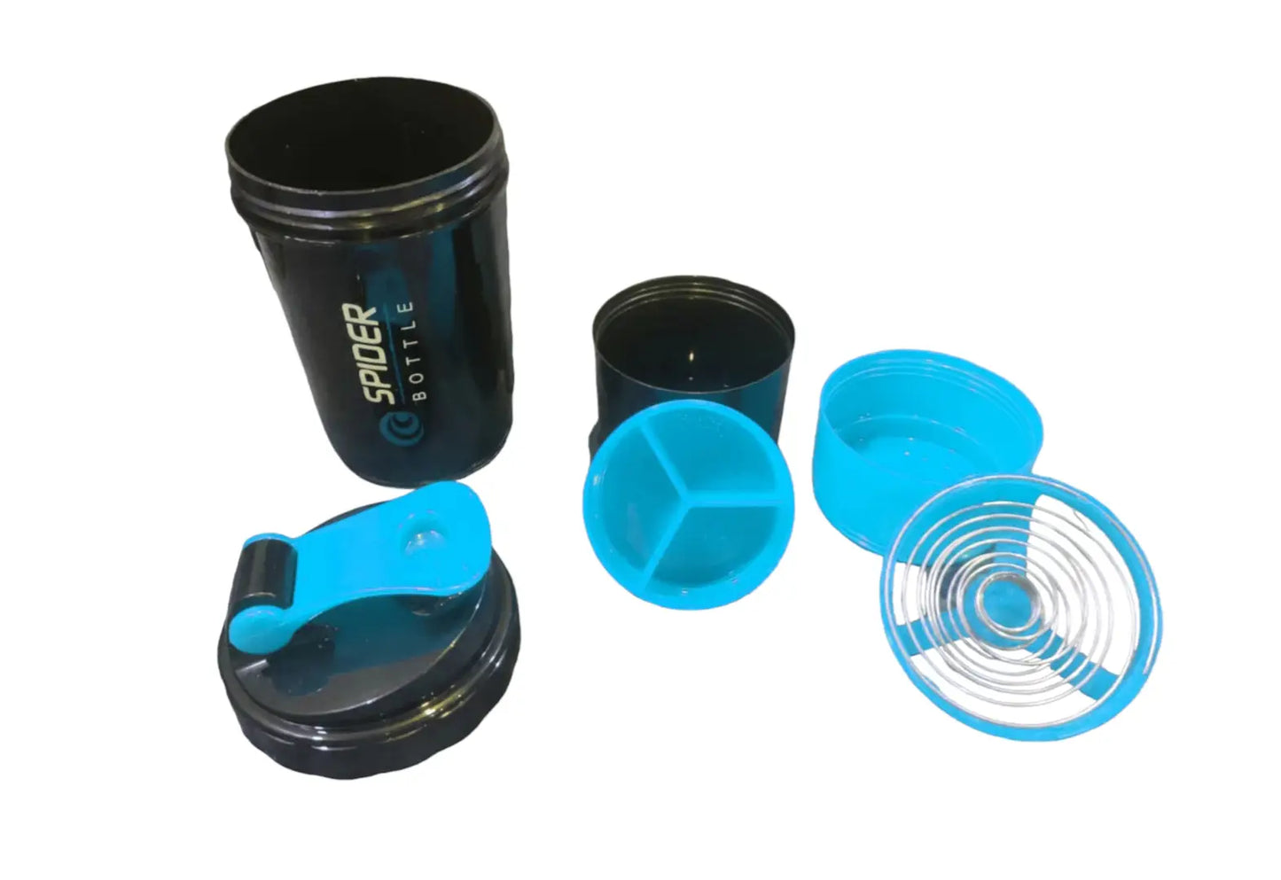 Stylish Spider Shaker Bottle For Gym And Multi Purpose 500ml (Blue,1Pcs)