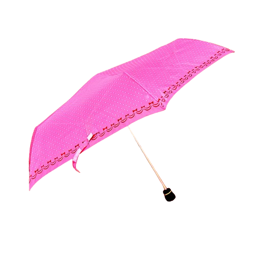 3-Fold Umbrella for Women Sun & Rain UV Protective Umbrella Pink Umbrella