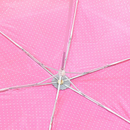 3-Fold Umbrella for Women Sun & Rain UV Protective Umbrella Pink Umbrella