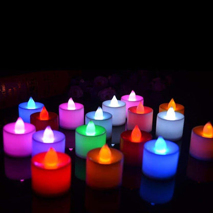 Multicolor LED Tealights Candles (24 Pack): Festive Decorations