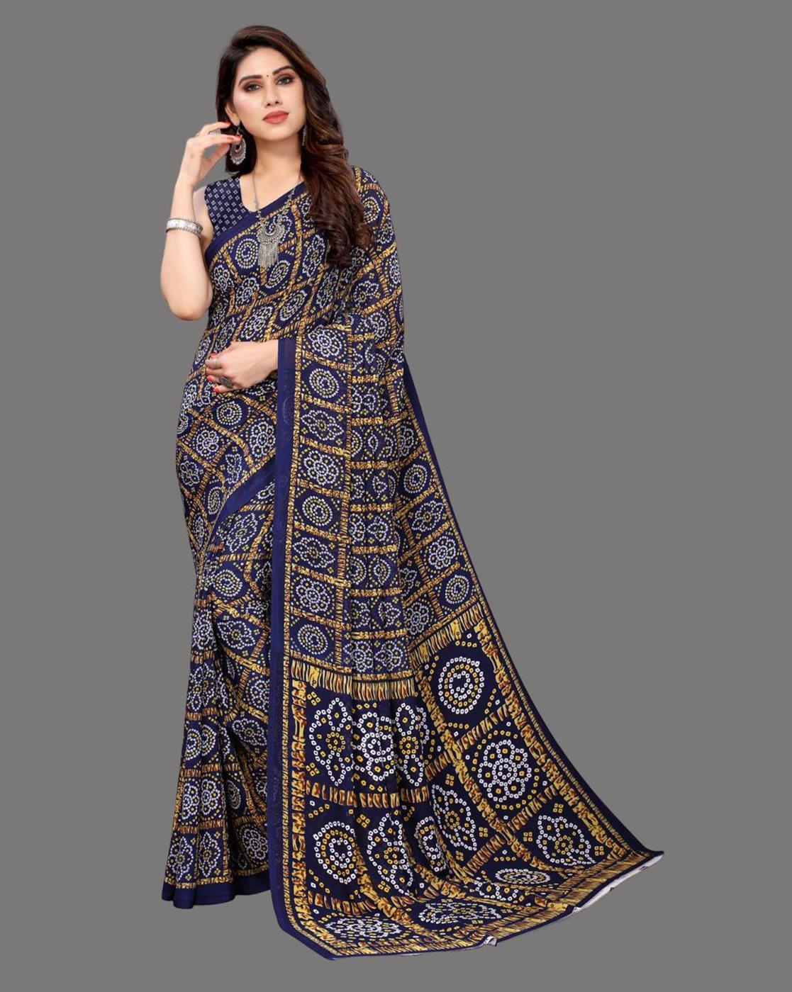 Printed Georgette Saree