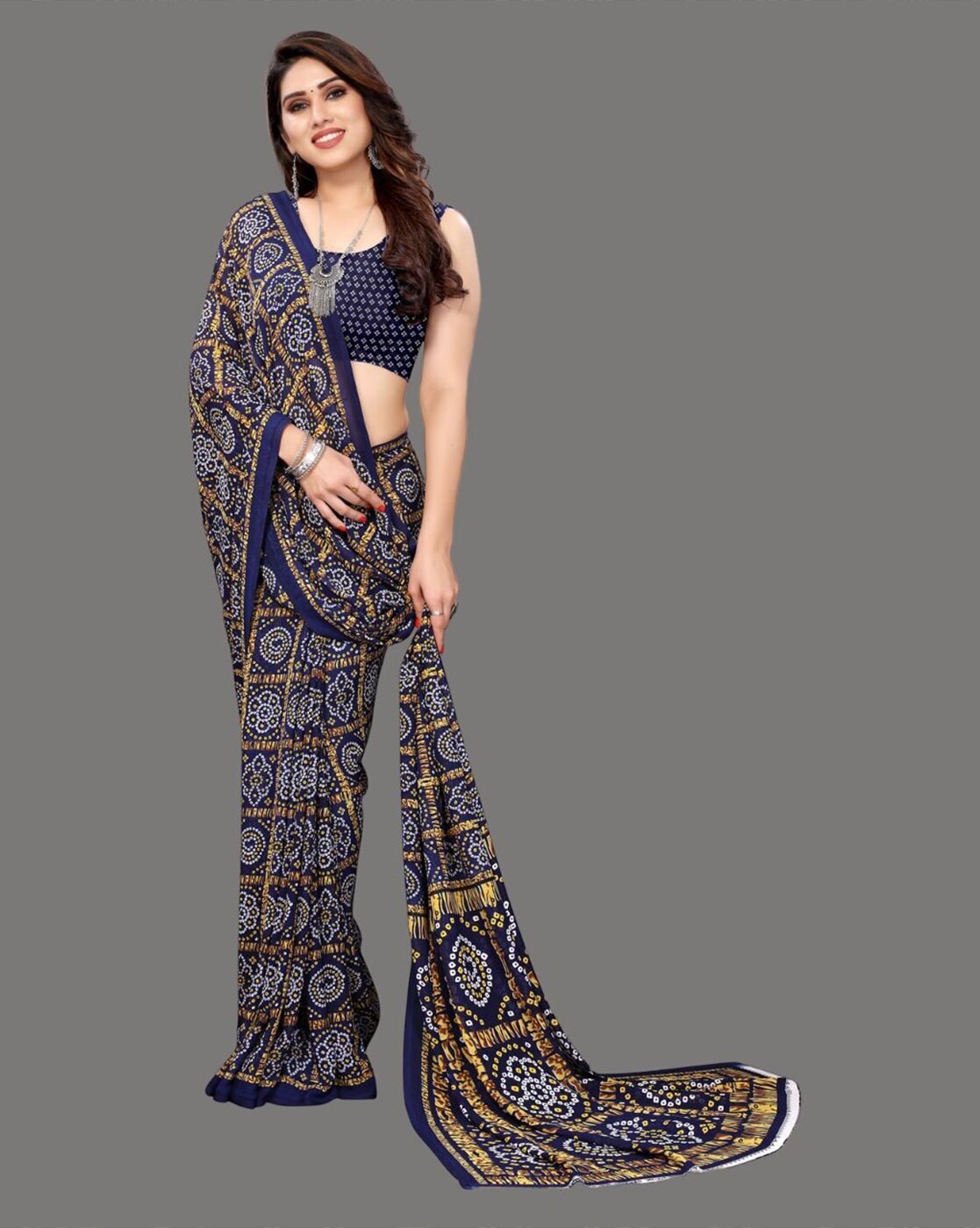 Printed Georgette Saree