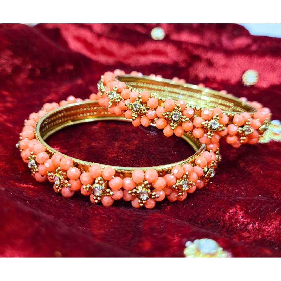 Traditional Wear Flower Design Bangles Kada for womens and girls