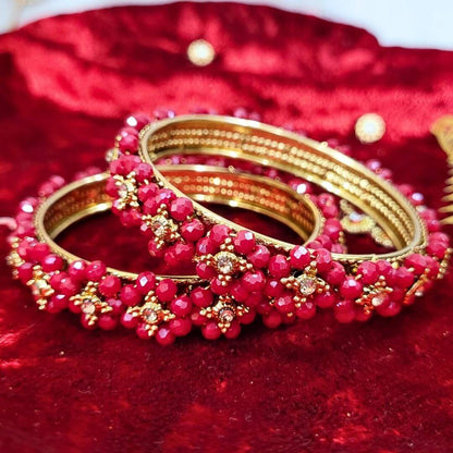 Traditional Wear Flower Design Bangles Kada for womens and girls