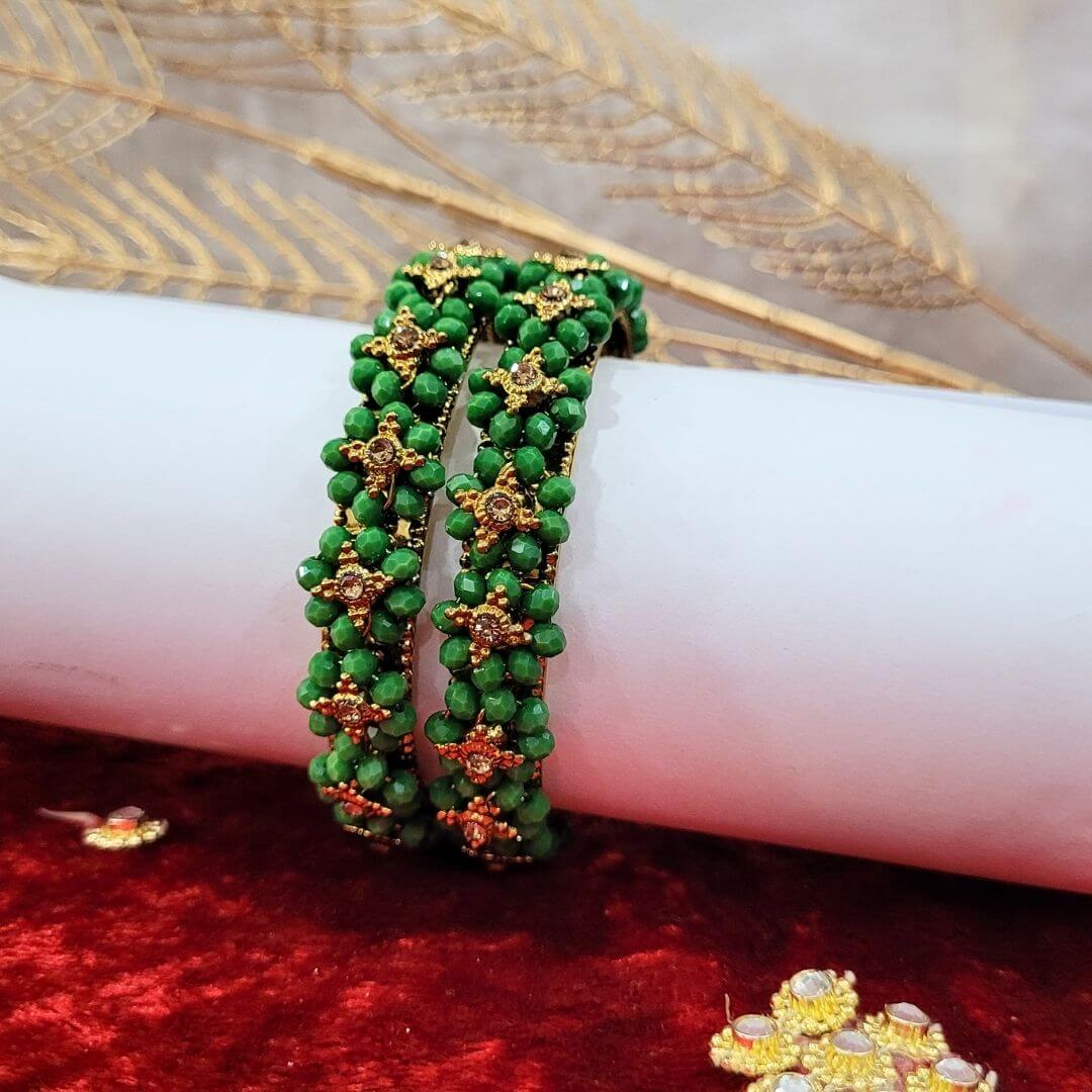 Traditional Wear Flower Design Bangles Kada for womens and girls