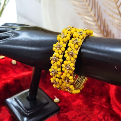 Traditional Wear Flower Design Bangles Kada for womens and girls