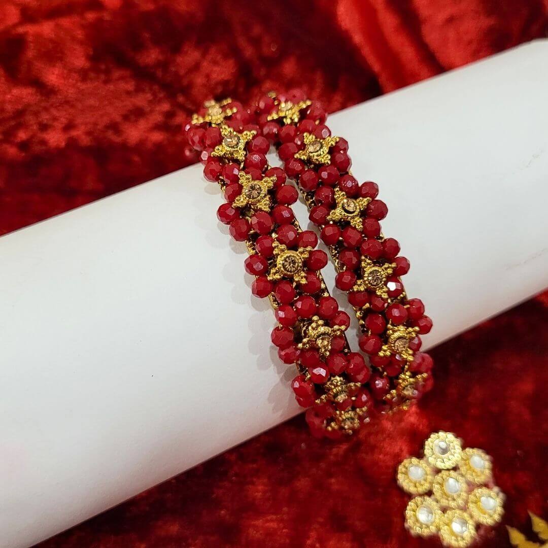 Traditional Wear Flower Design Bangles Kada for womens and girls