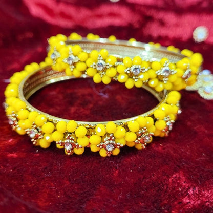 Traditional Wear Flower Design Bangles Kada for womens and girls