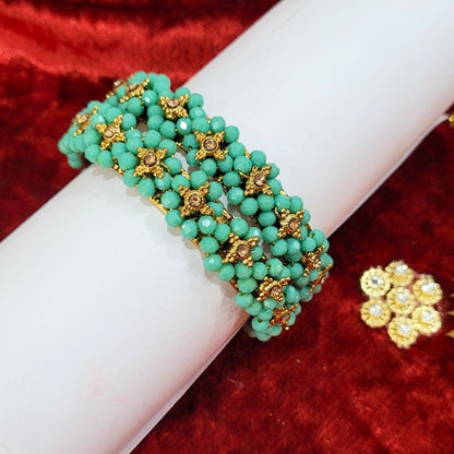 Traditional Wear Flower Design Kada Set (Pack of 2)