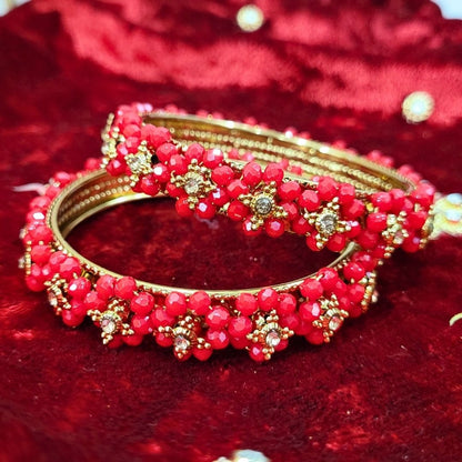 Traditional Wear Flower Design Bangles Kada for womens and girls