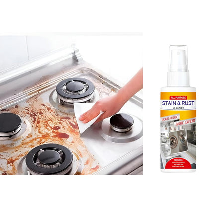 Stain and Rust Cleaner Spray Powerful Formula for Spotless Shine Rust Stains Cleaning & Protection for Kitchen, Bathroom,Multi Dirt Removers (Pack of 2)