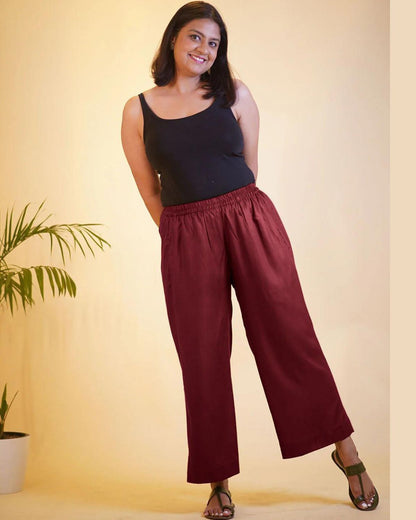 Ultra Soft Rayon Cotton Regular Fit Palazzo Pants for Women and Girls, Everyday Wear Palazzo, Effortless Style