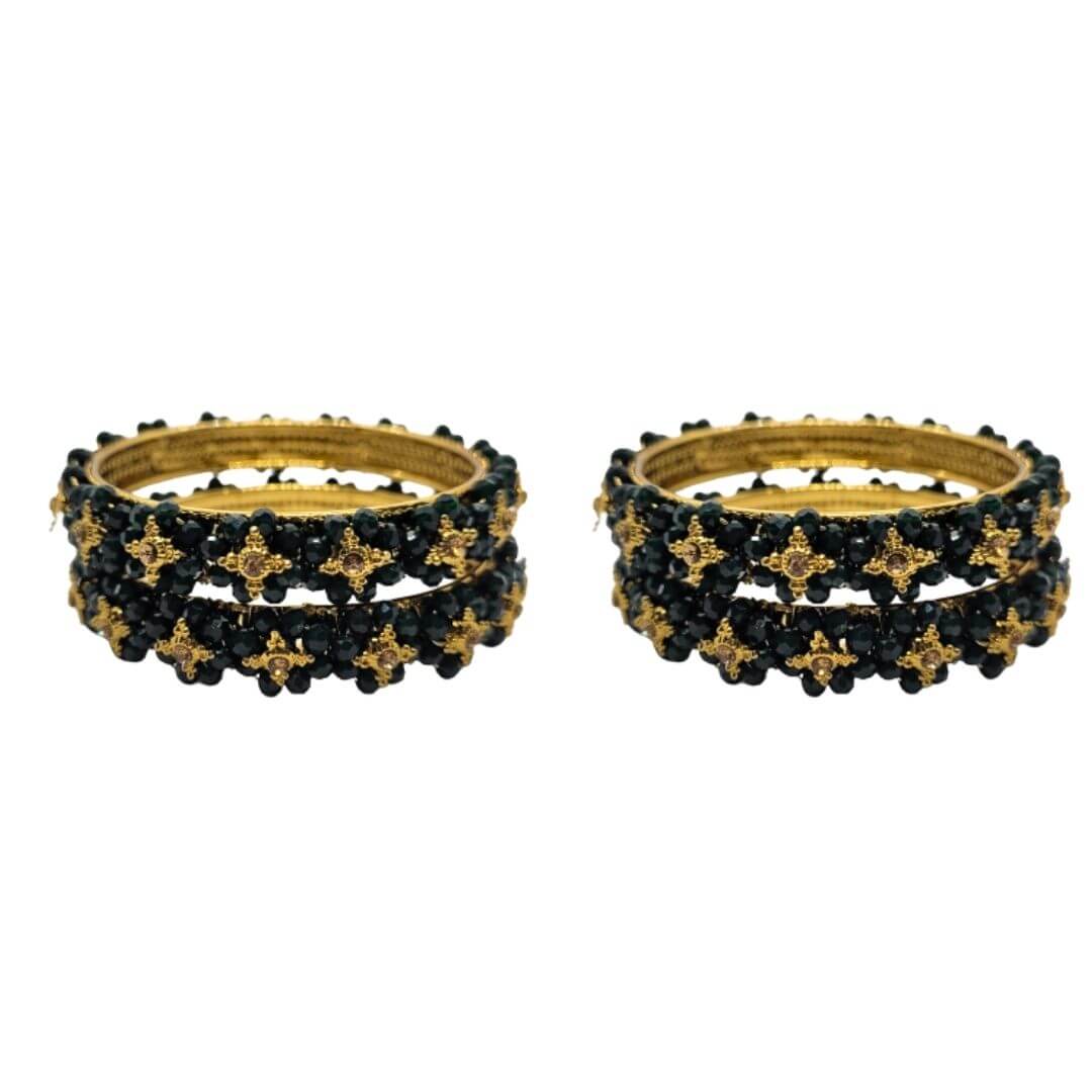 Traditional Wear Flower Design Kada Set (Pack of 2)