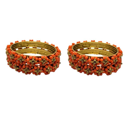 Traditional Wear Flower Design Kada Set (Pack of 2)