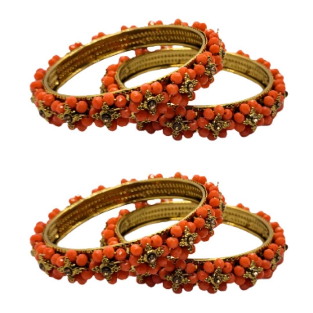 Traditional Wear Flower Design Kada Set (Pack of 2)