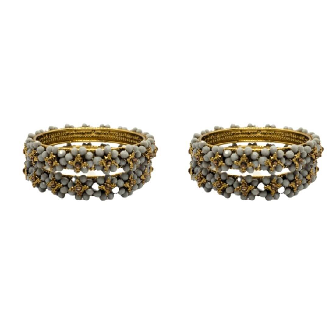 Traditional Wear Flower Design Kada Set (Pack of 2)