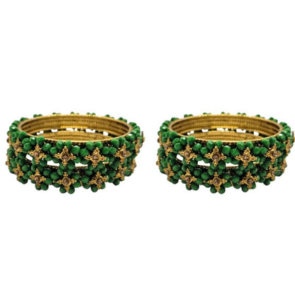 Traditional Wear Flower Design Kada Set (Pack of 2)