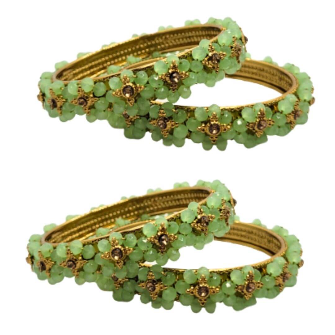 Traditional Wear Flower Design Kada Set (Pack of 2)