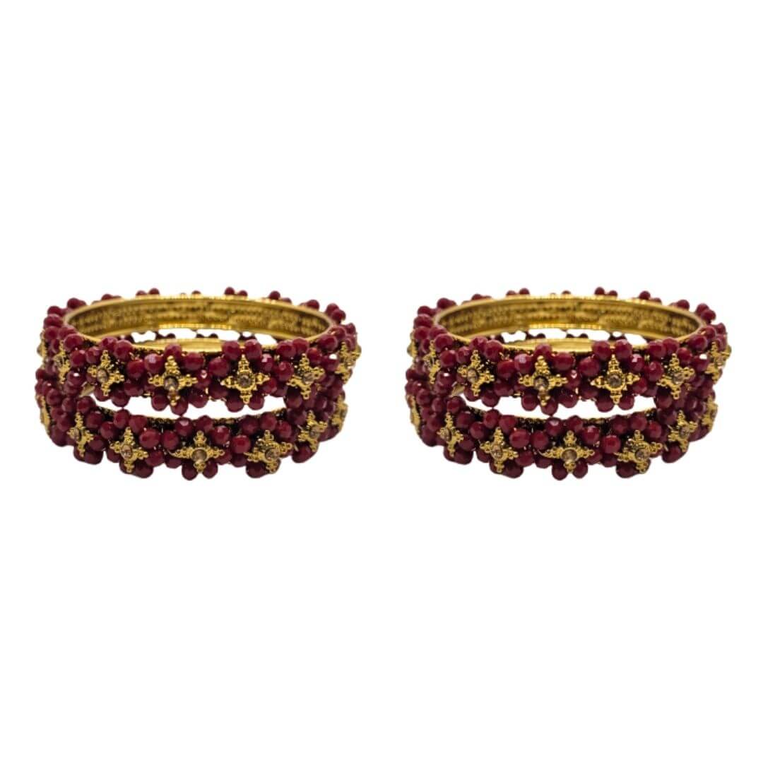 Traditional Wear Flower Design Kada Set (Pack of 2)