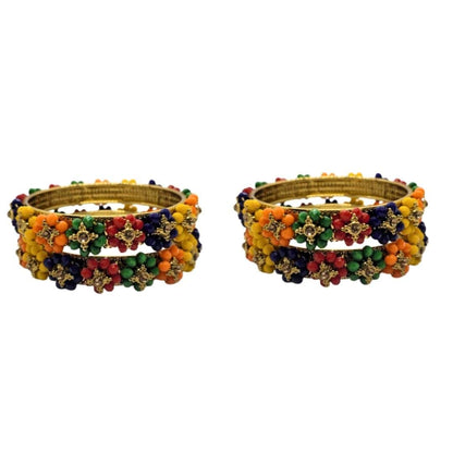 Traditional Wear Flower Design Kada Set (Pack of 2)