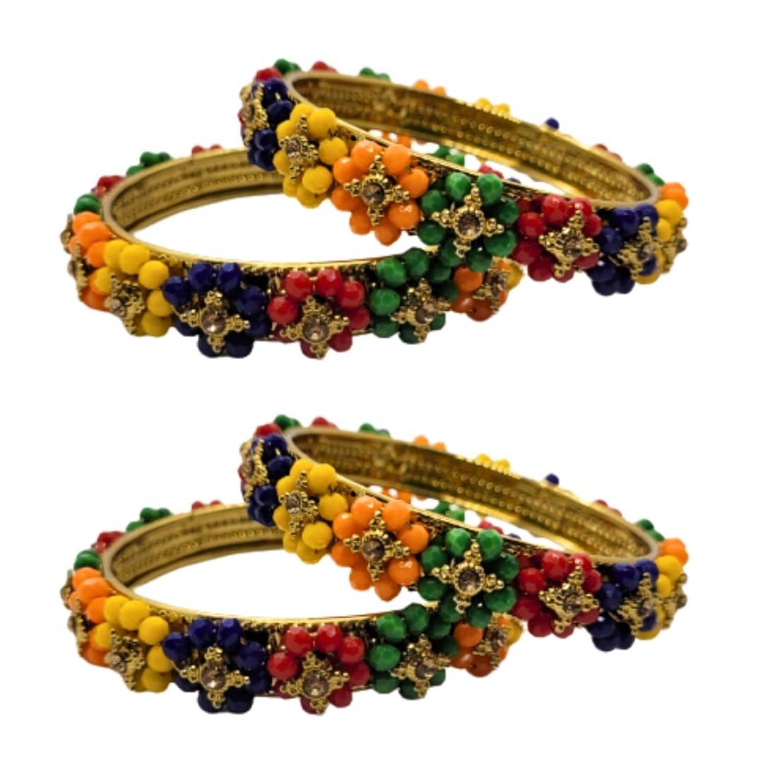 Traditional Wear Flower Design Kada Set (Pack of 2)