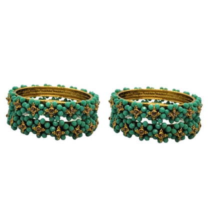 Traditional Wear Flower Design Kada Set (Pack of 2)