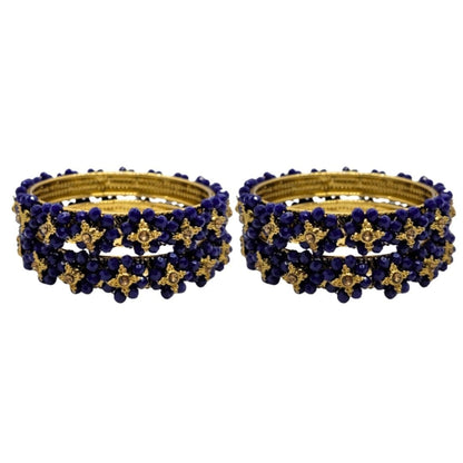 Traditional Wear Flower Design Kada Set (Pack of 2)