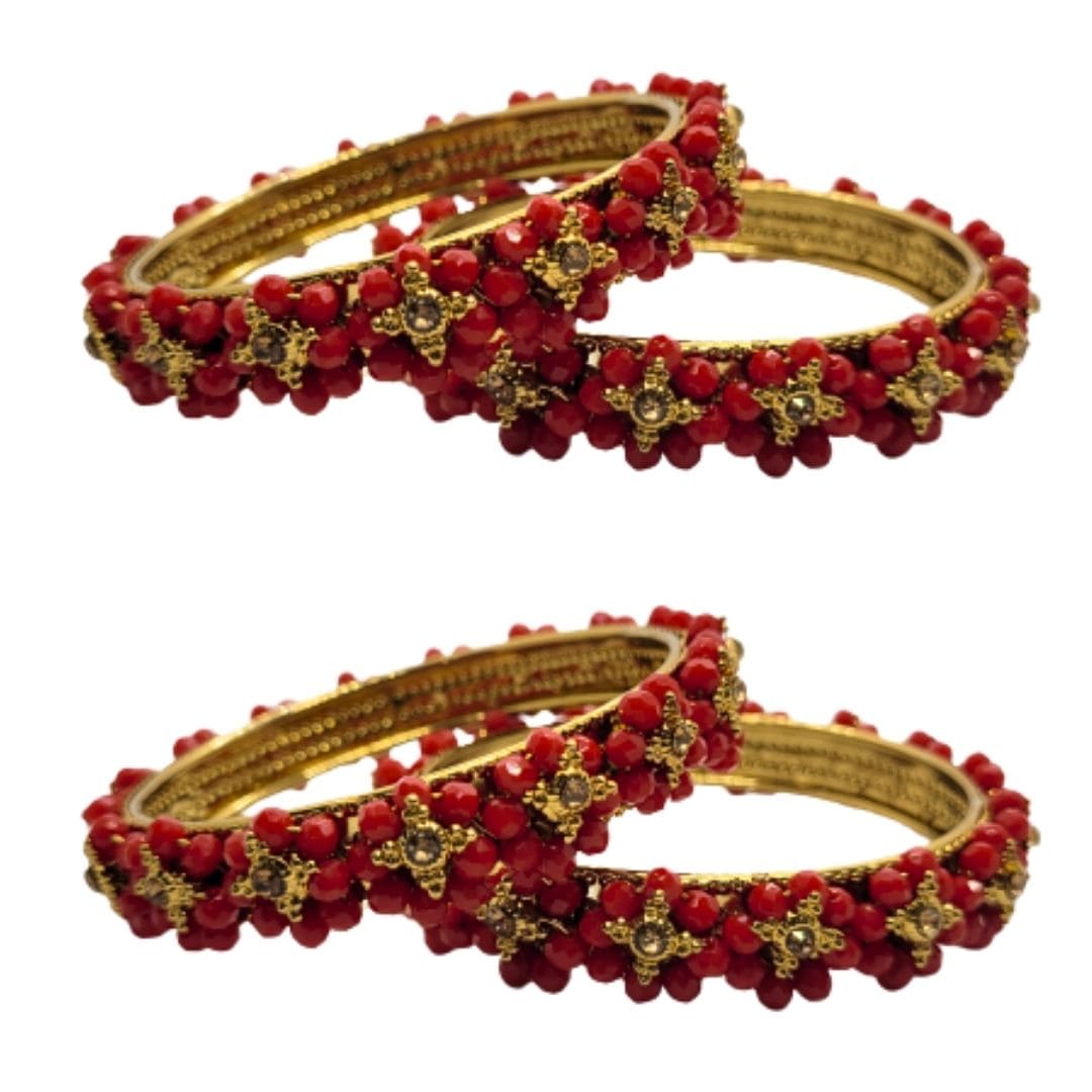 Traditional Wear Flower Design Kada Set (Pack of 2)