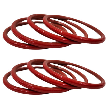 Plain Red Metal Kada Bangles for Women and Girls ( Set of 2)