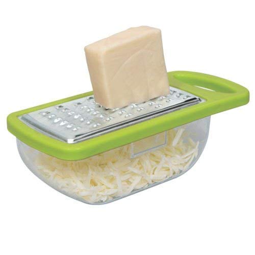 Mini Cheese and Garlic Grater Slicer, Chopper with Stainless Steel Blades -with Storage Container