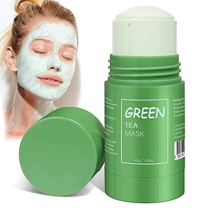 Green Tea Herbal Cleansing Mask Stick for Face 